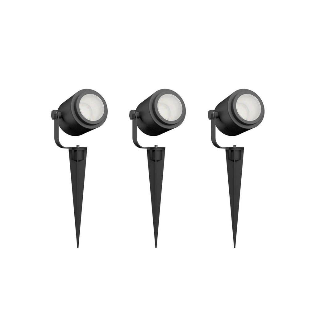 Smart utespot med spyd 3-sett RGB dimbar IP44 - Calex forfra