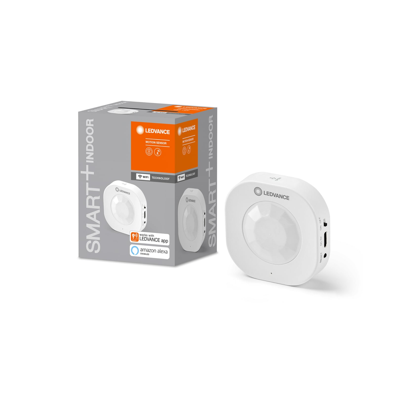 Bakside av SMART+ WiFi bevegelsessensor med oppladbart batteri