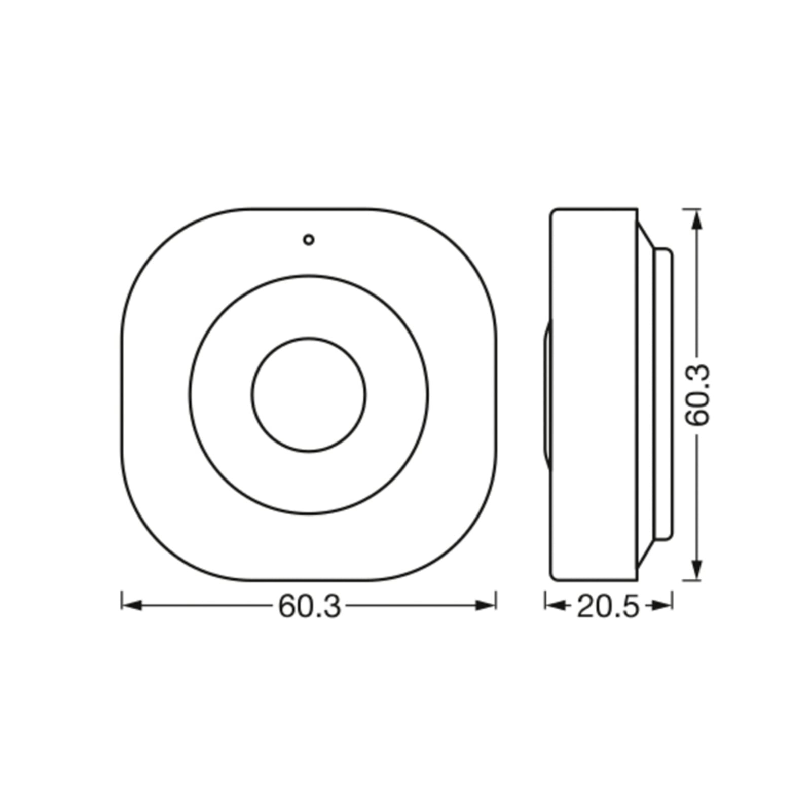 Montert SMART+ WiFi bevegelsessensor med oppladbart batteri