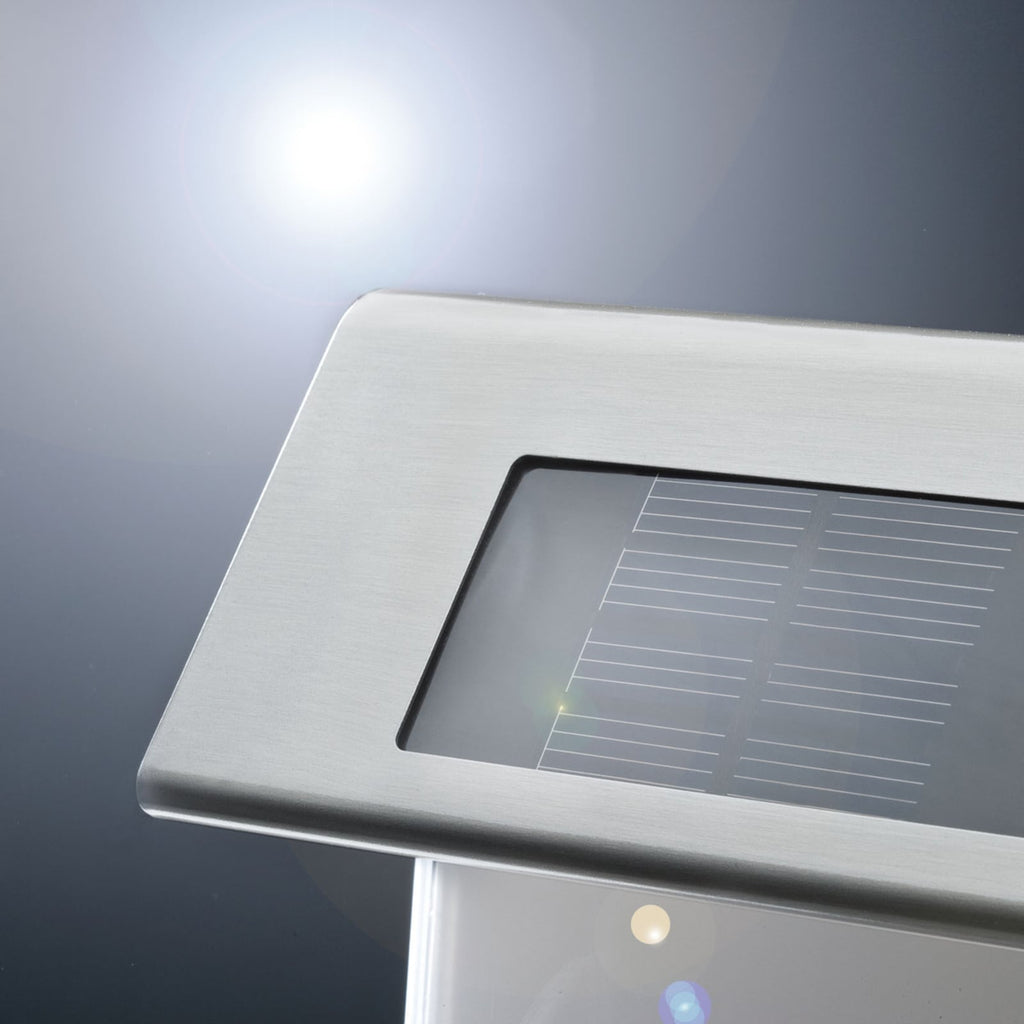 Nærbilde av Solar husnummerbelysning LED rustfritt stål IP44 Paulmann