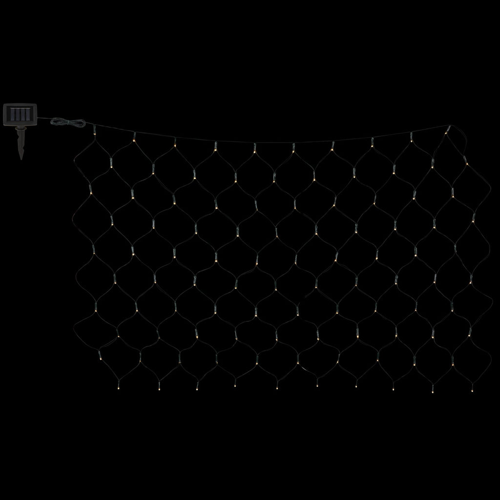 Nærbilde av LED-lys på Solar LED lysgardin 110x90 cm 100 lys varmhvit IP44