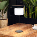 Solar LED oppladbar bordlampe Pino RGB fjernkontroll IP44 forfra