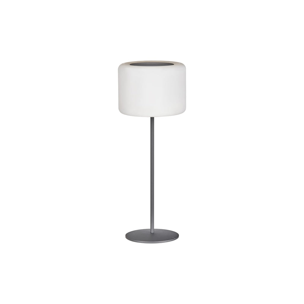 Solar LED oppladbar bordlampe Pino RGB fjernkontroll IP44 bakside