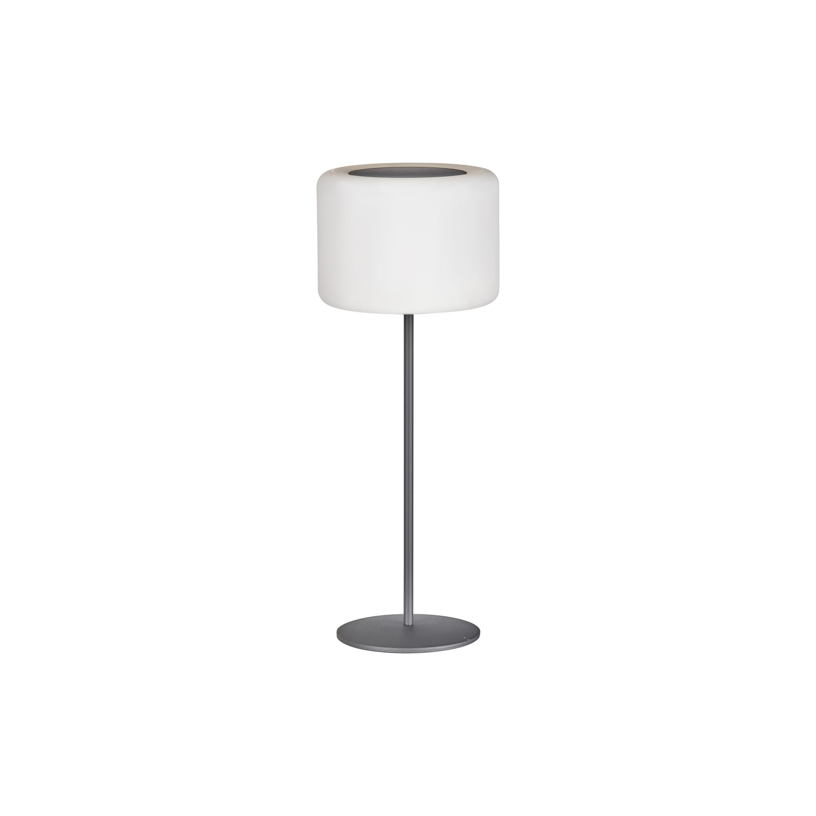 Solar LED oppladbar bordlampe Pino RGB fjernkontroll IP44 bakside