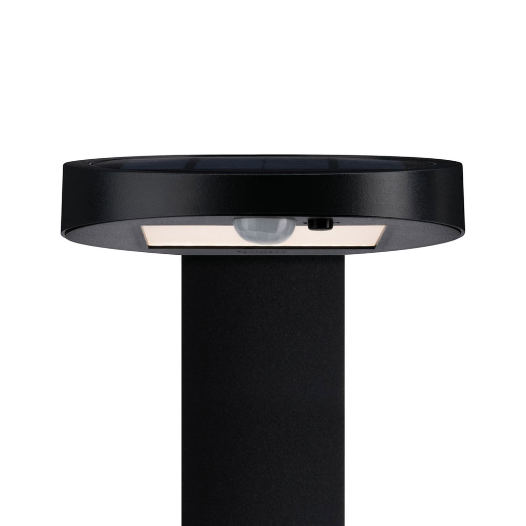 Solar LED pullertlys Ryse med bevegelsessensor antrasitt IP44 detalj