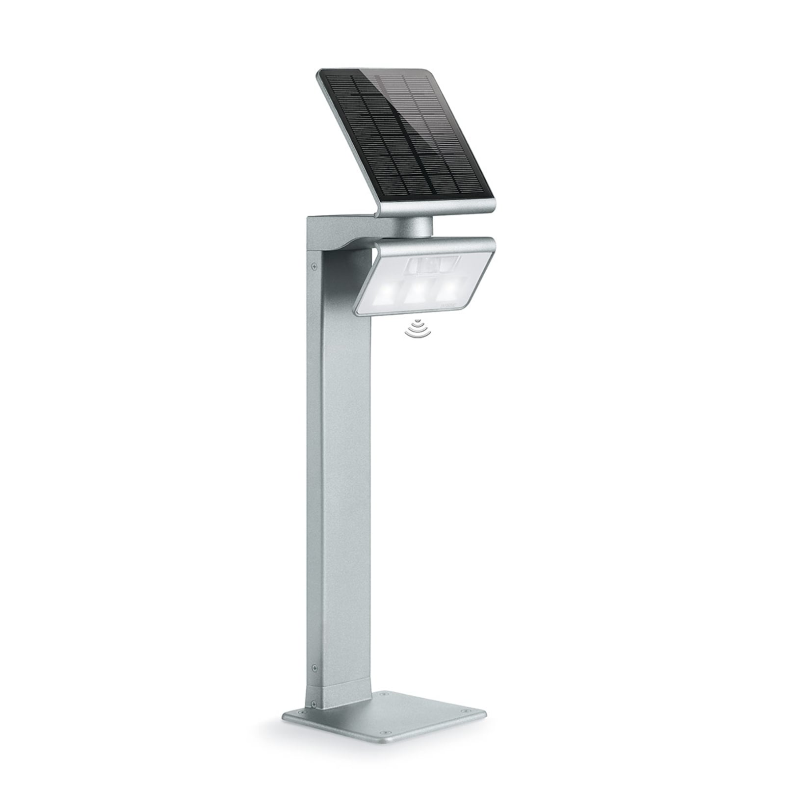 Solar LED pullertlys XSolar GL-S med bevegelsessensor sølv IP44 detalj