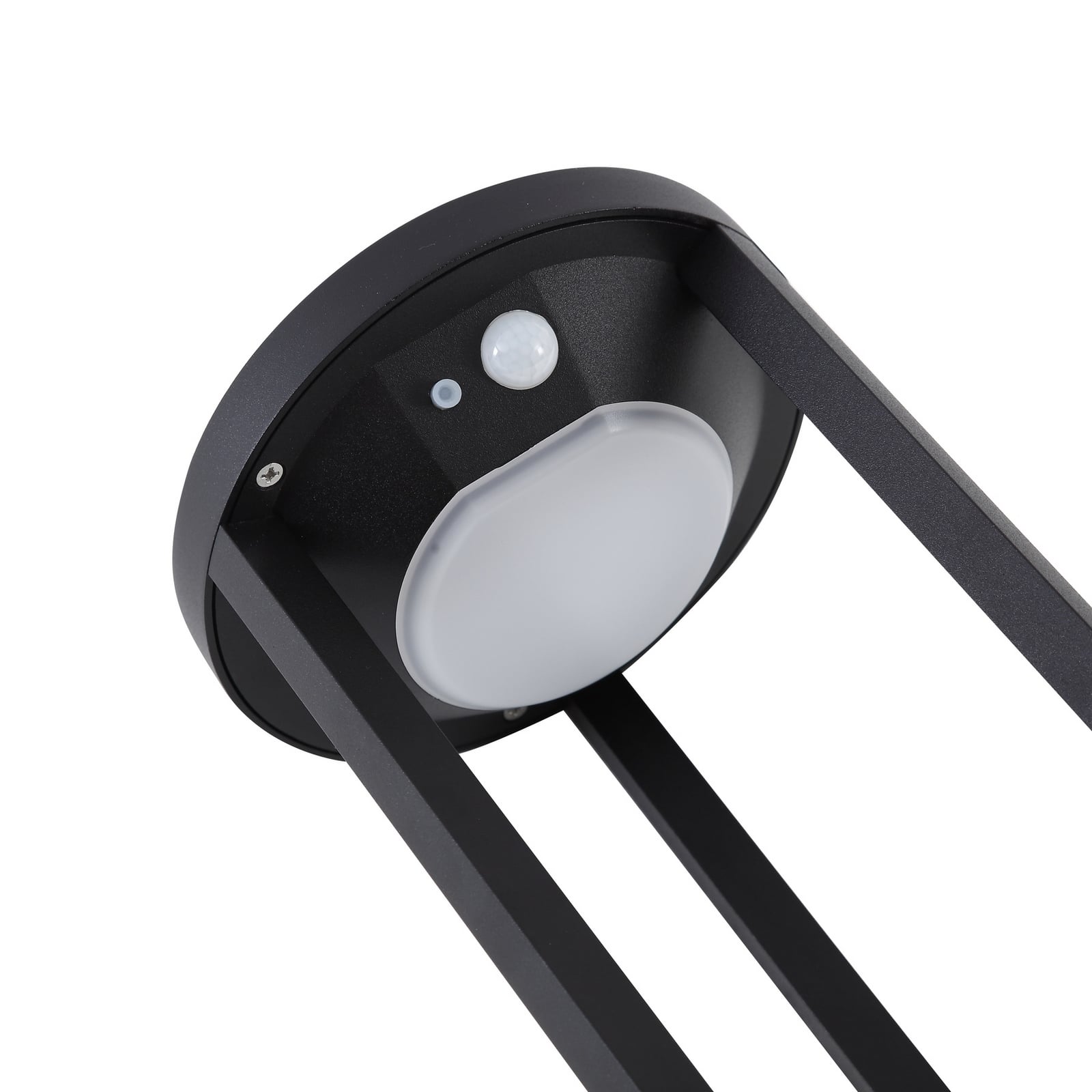 Solar LED sti-lampe Nilea med bevegelsessensor og solar-modul svart