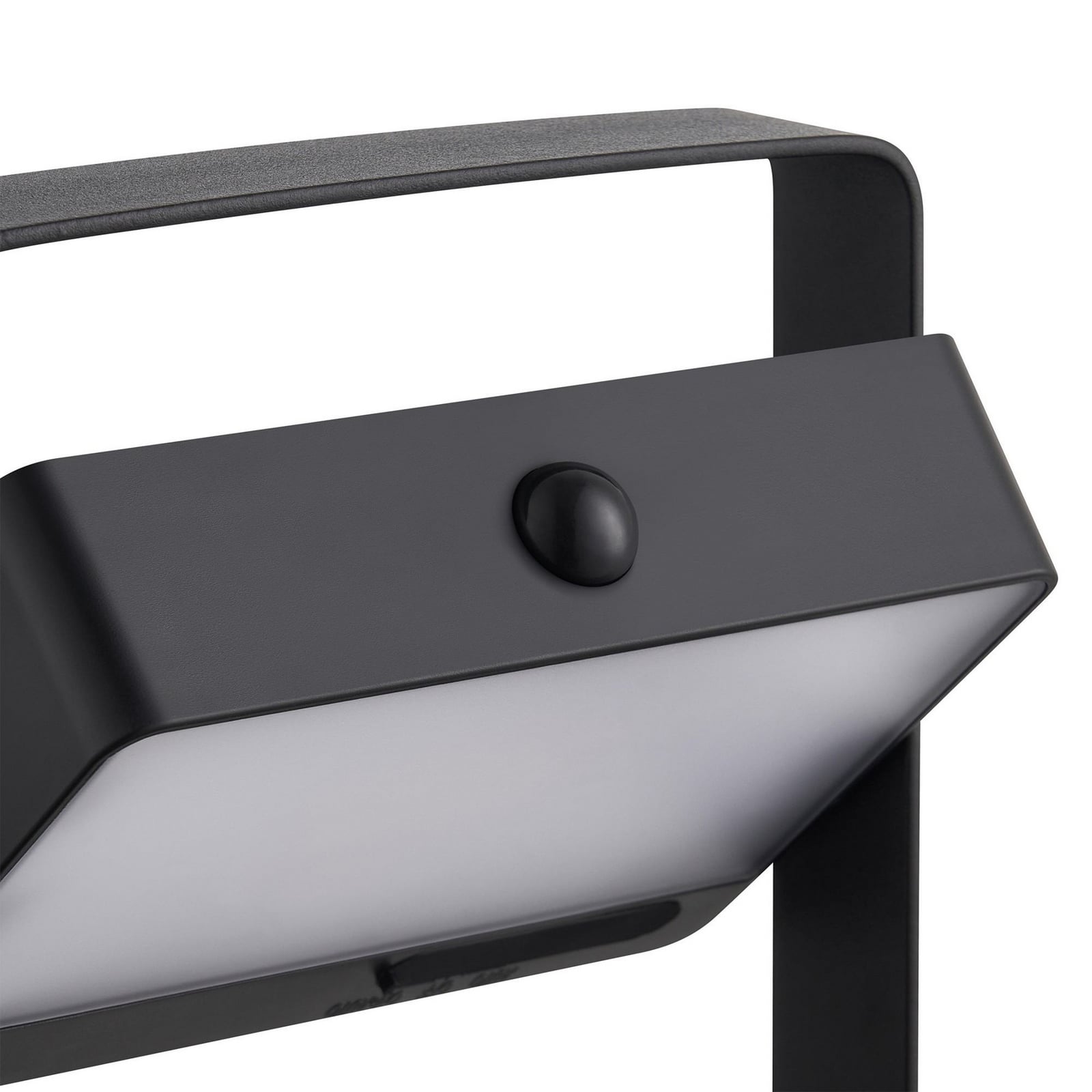 Solar LED sti-lampe Saulio svart aluminium med bevegelsessensor