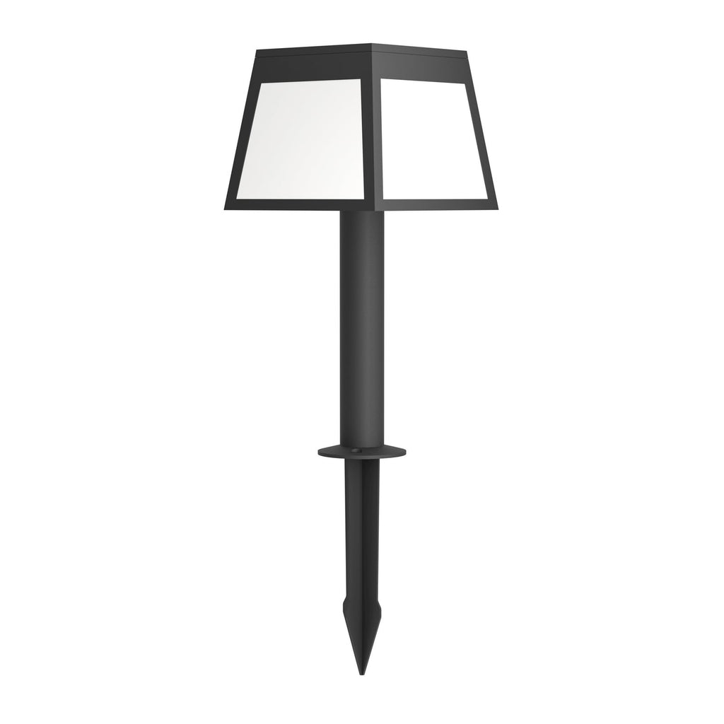 Solar LED stolpelampe Altilia med bevegelsessensor svart forfra