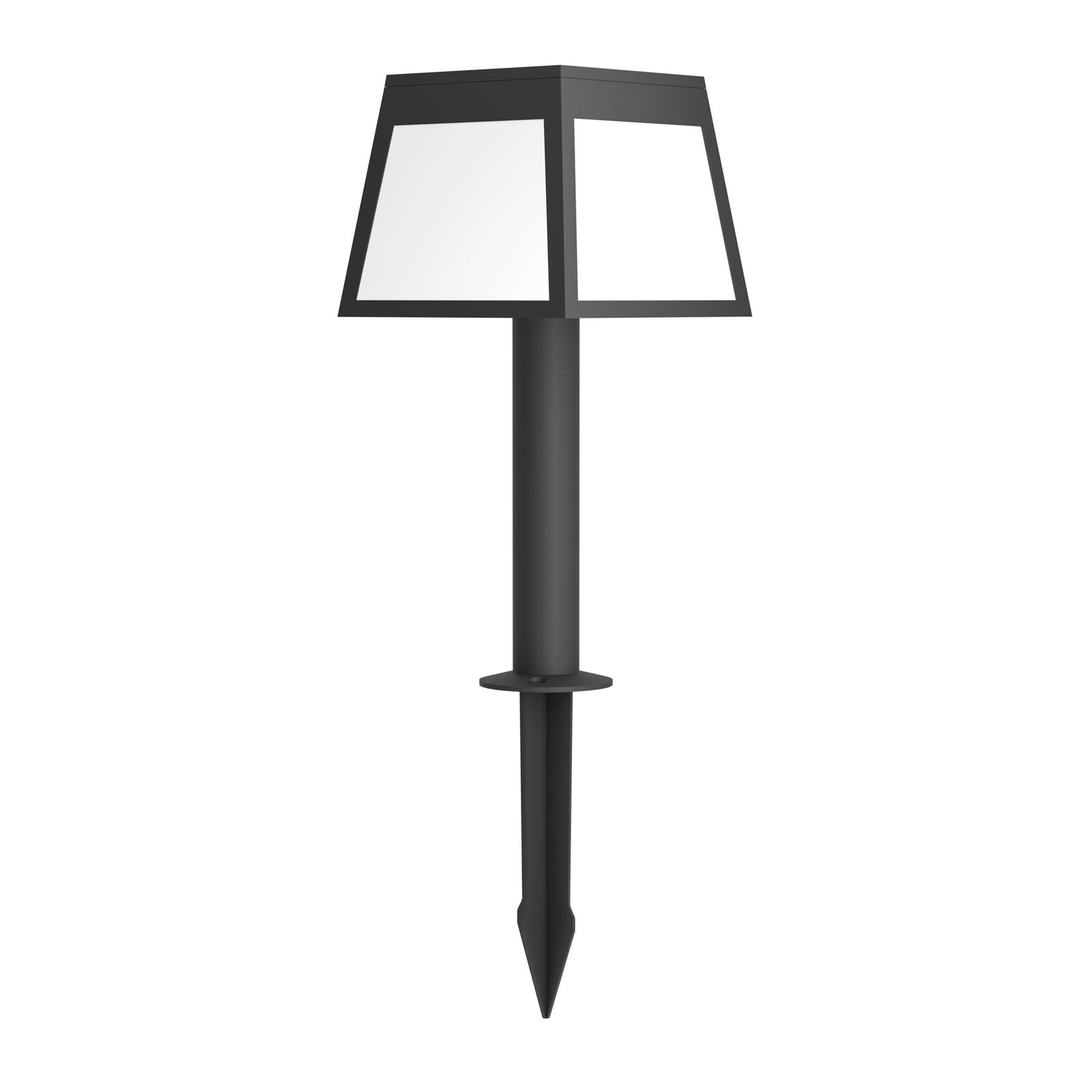 Solar LED stolpelampe Altilia med bevegelsessensor svart forfra