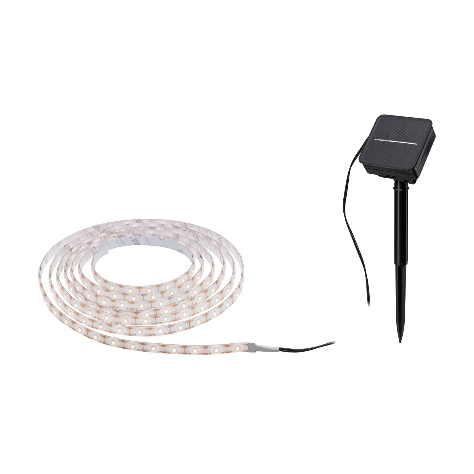 Solar LED-stripe 3 meter varmhvit 2700K IP44 Paulmann forfra