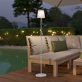 Solar LED-terrasselampe Scordiano-L hvit CCT IP44 forfra