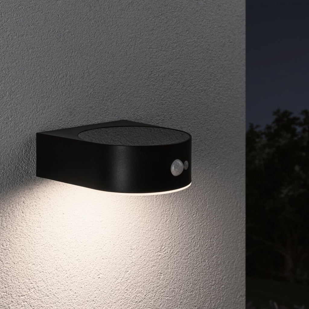 Solar LED utevegglampe Eileen med bevegelsessensor IP44 Paulmann forfra
