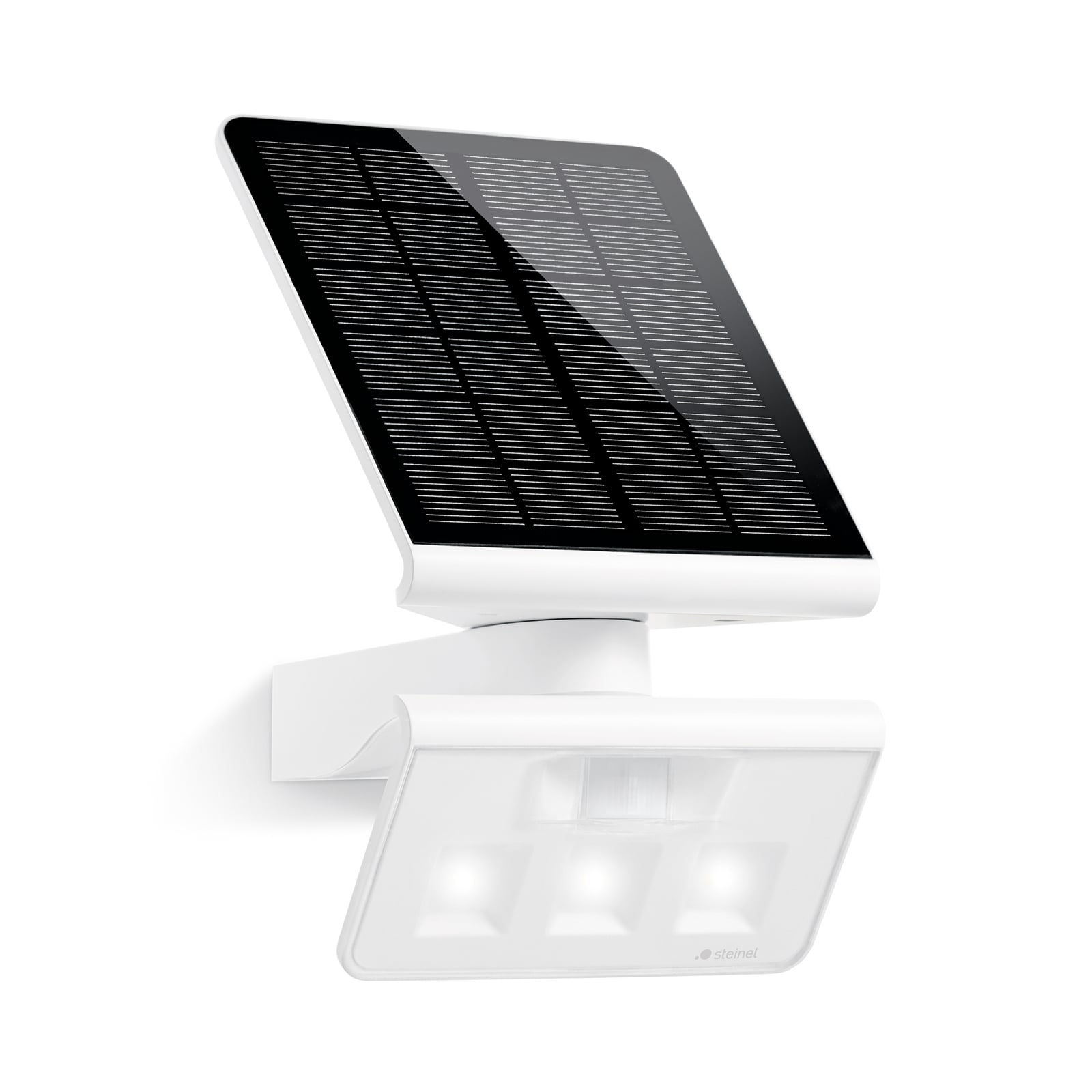 Solar LED utevegglampe XSolar L-S med sensor hvit detalj