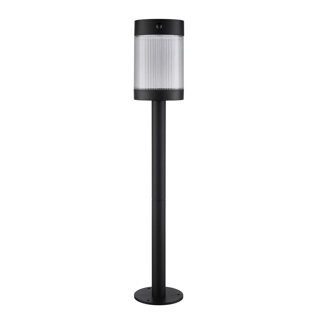 Nærbilde av lampehode på Solar sti-lampe Coupar svart IP44