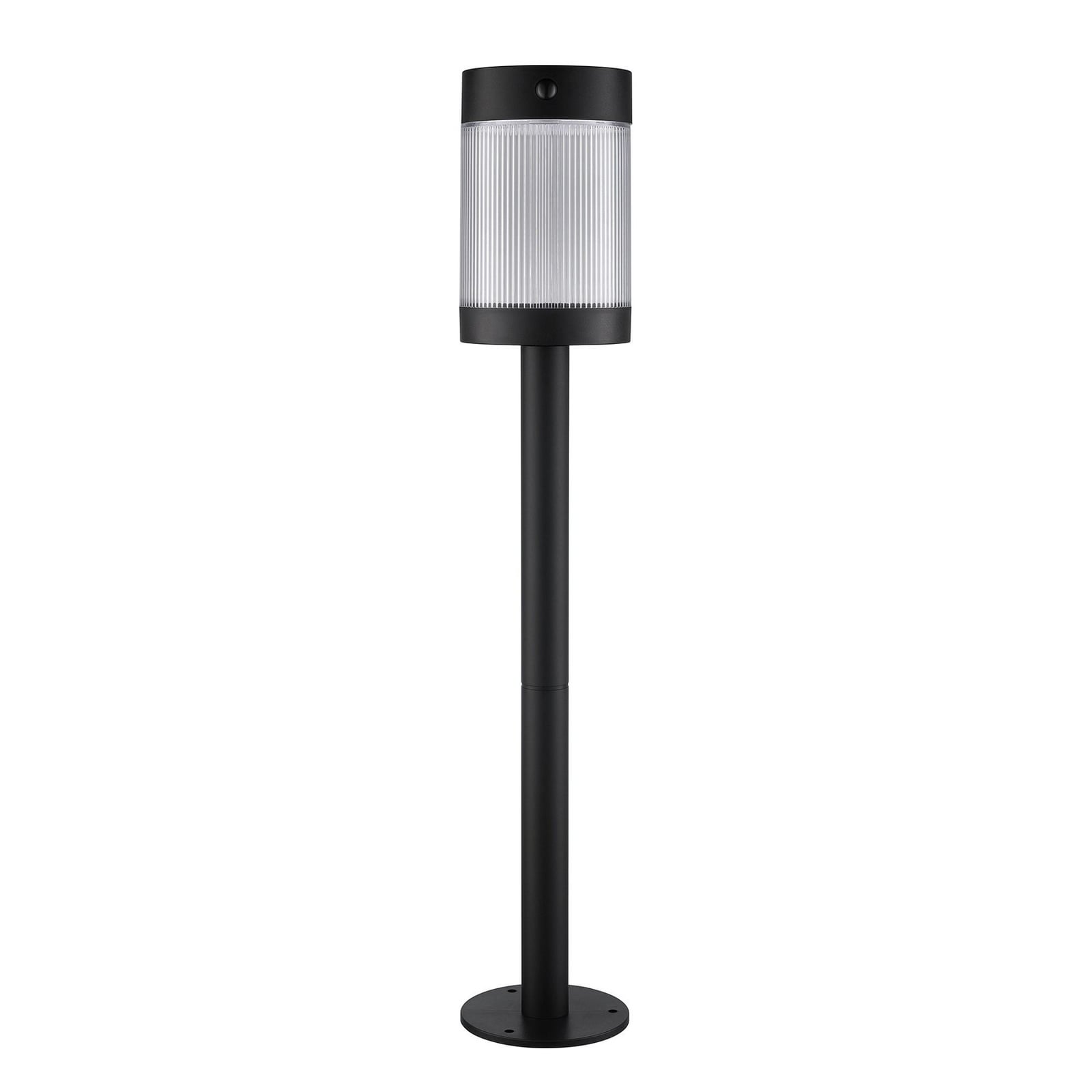 Nærbilde av lampehode på Solar sti-lampe Coupar svart IP44