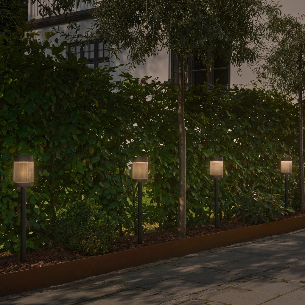 USB-ladekabel inkludert for Solar sti-lampe Coupar med bevegelsessensor svart IP44