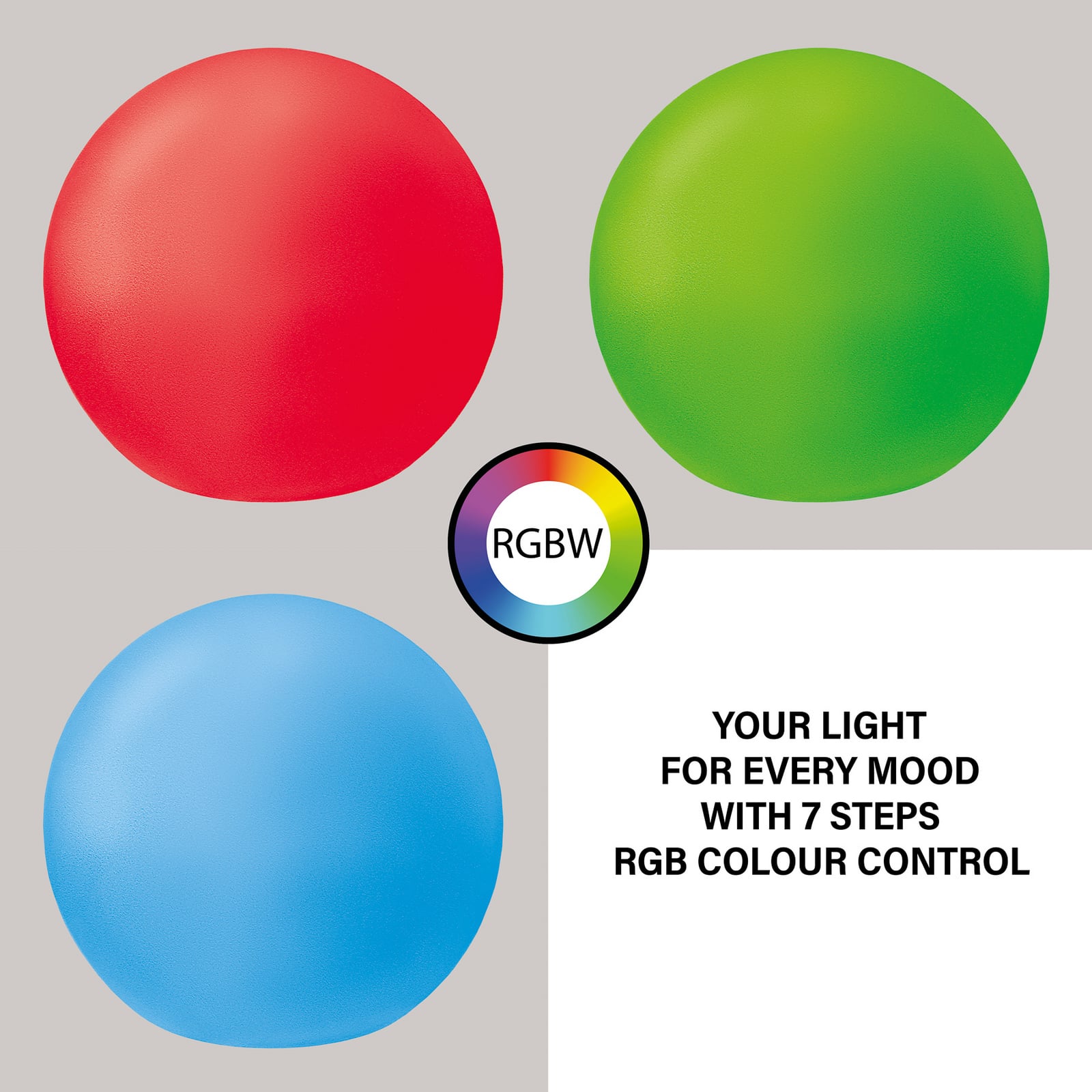 Solcelle bordlampe Busso hvit dimbar RGB IP44 merke