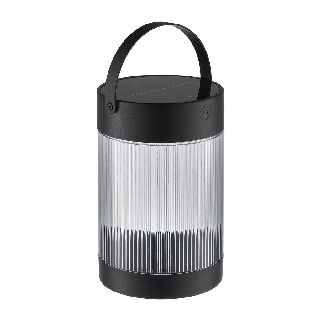 Solcelle bordlampe Coupar svart dimbar 22 cm montert utendørs