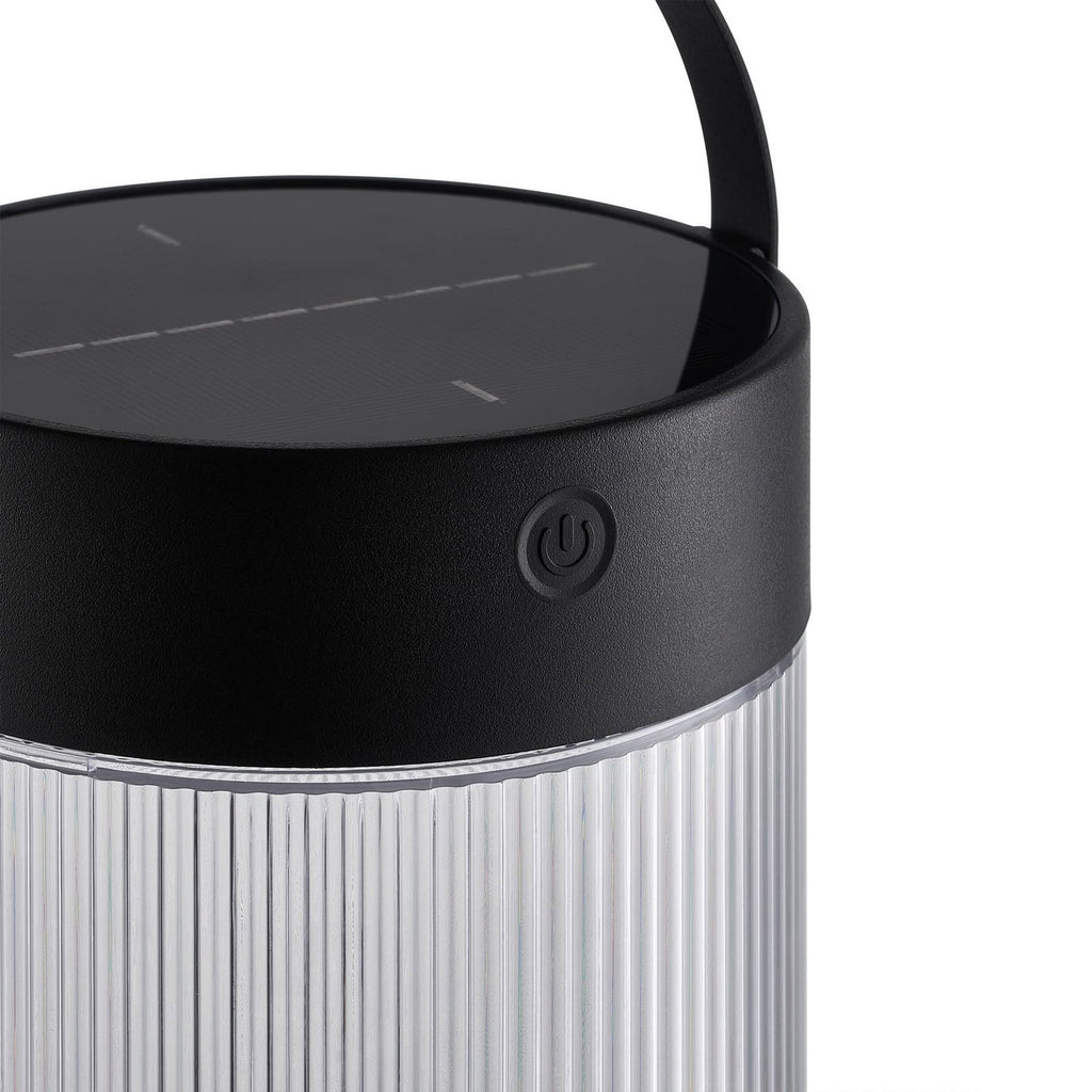 Nærbilde av LED-pære i Solcelle bordlampe Coupar svart dimbar 22 cm