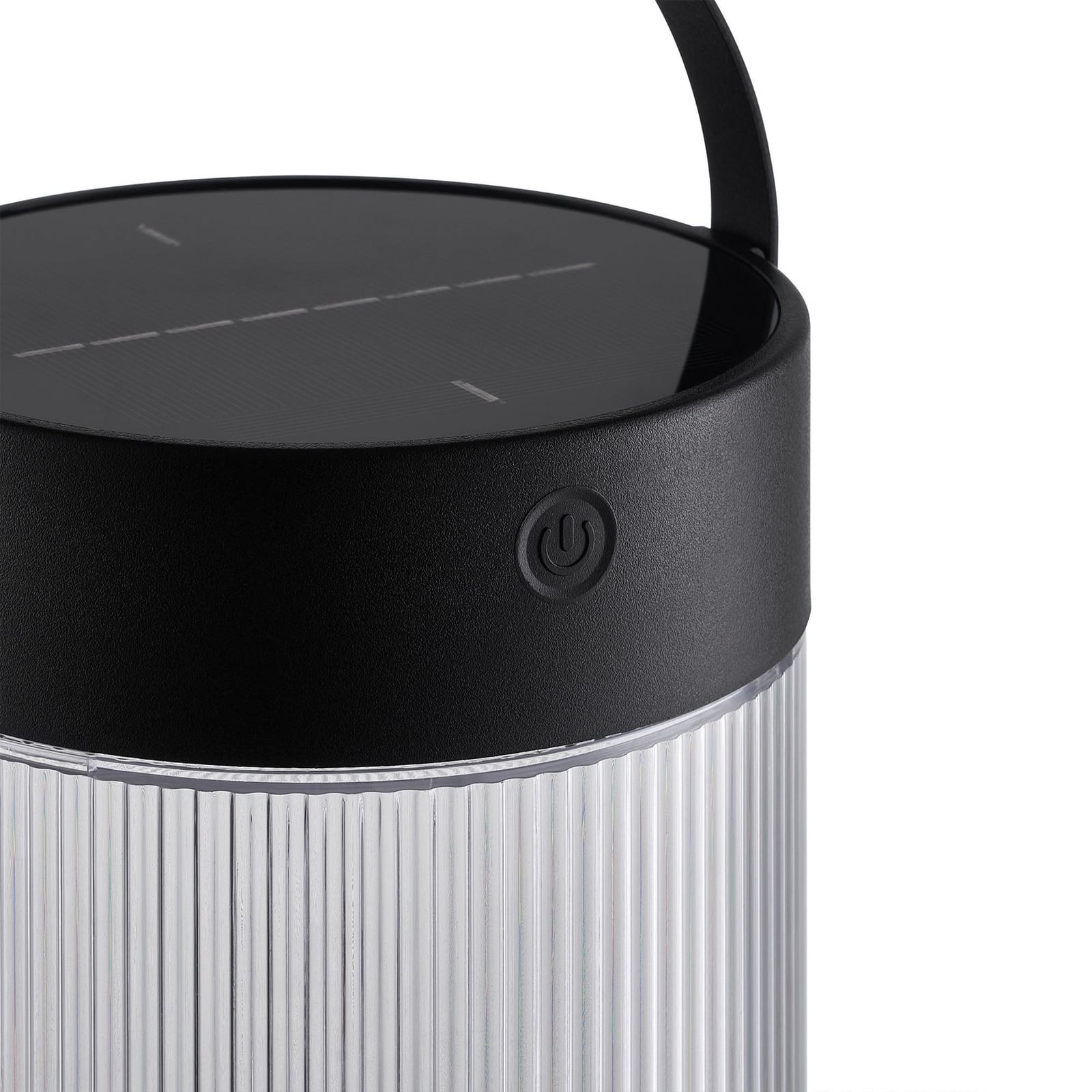 Nærbilde av LED-pære i Solcelle bordlampe Coupar svart dimbar 22 cm