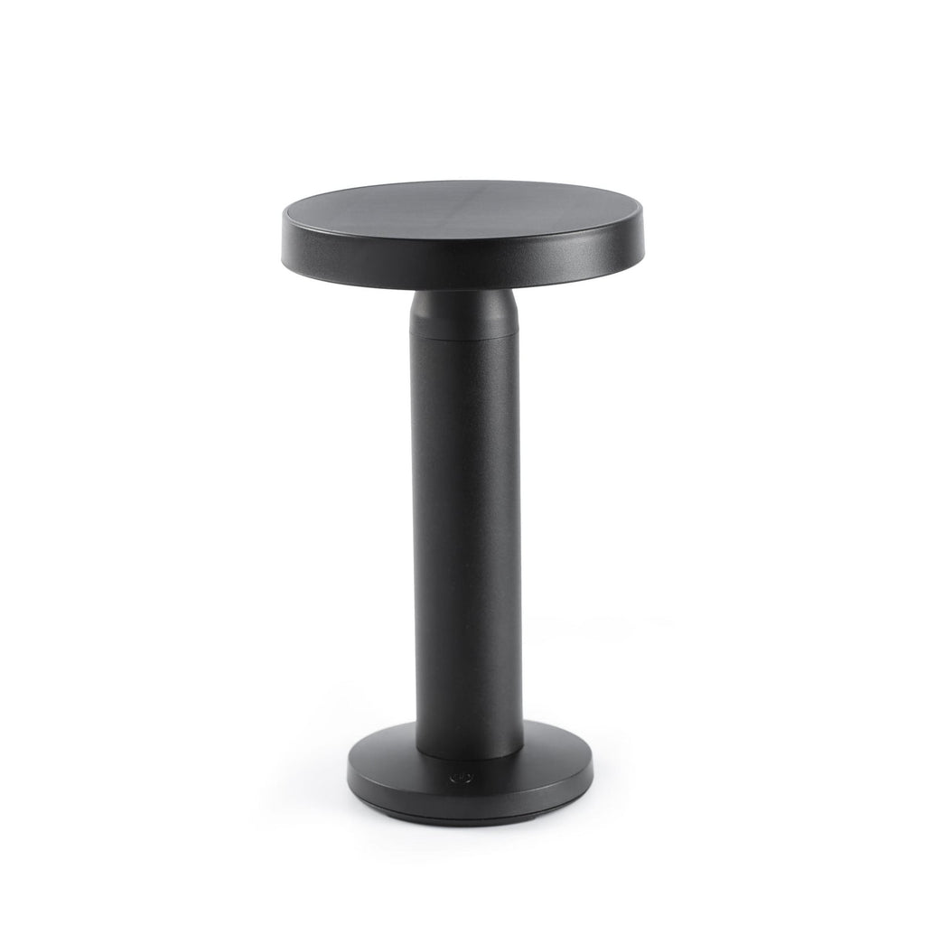 Solcelle-LED-bordlampe Cairo dimbar svart forfra