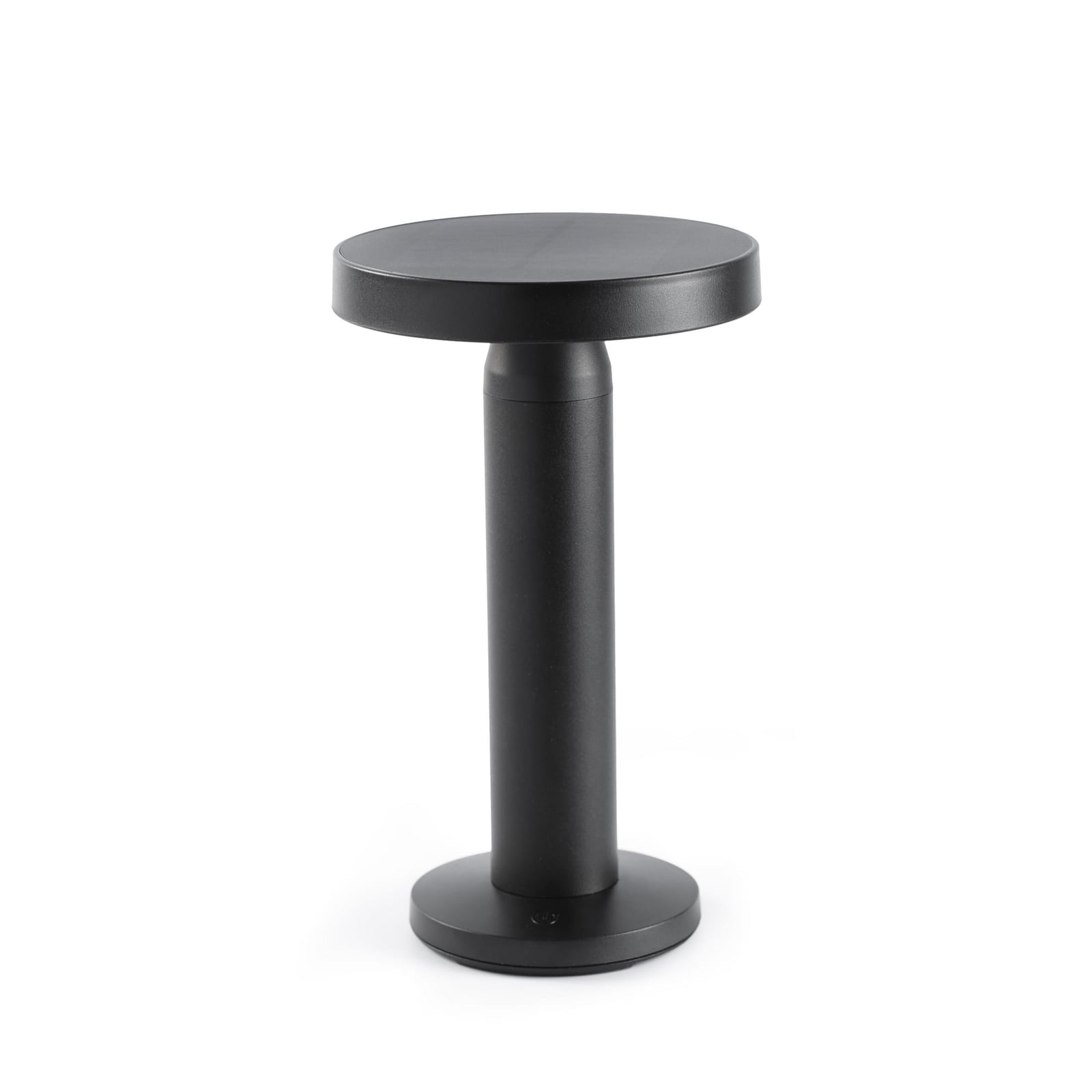 Solcelle-LED-bordlampe Cairo dimbar svart forfra