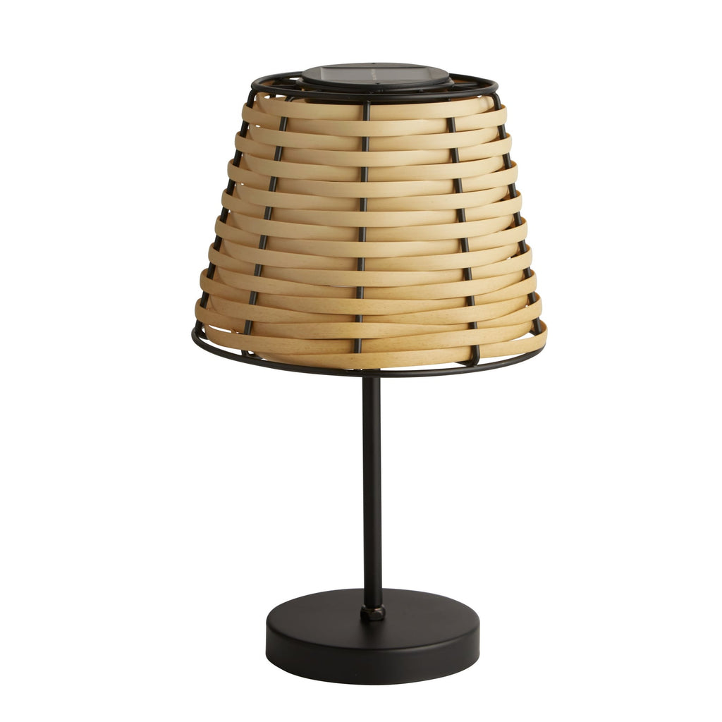 Solcelle-LED-bordlampe Dalisay rotting brun forside