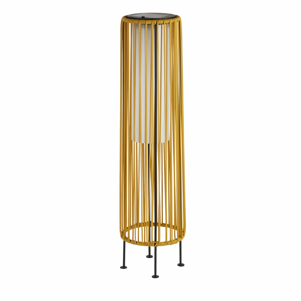 Solcelle-LED-gulvlampe Livay rotting oker forfra