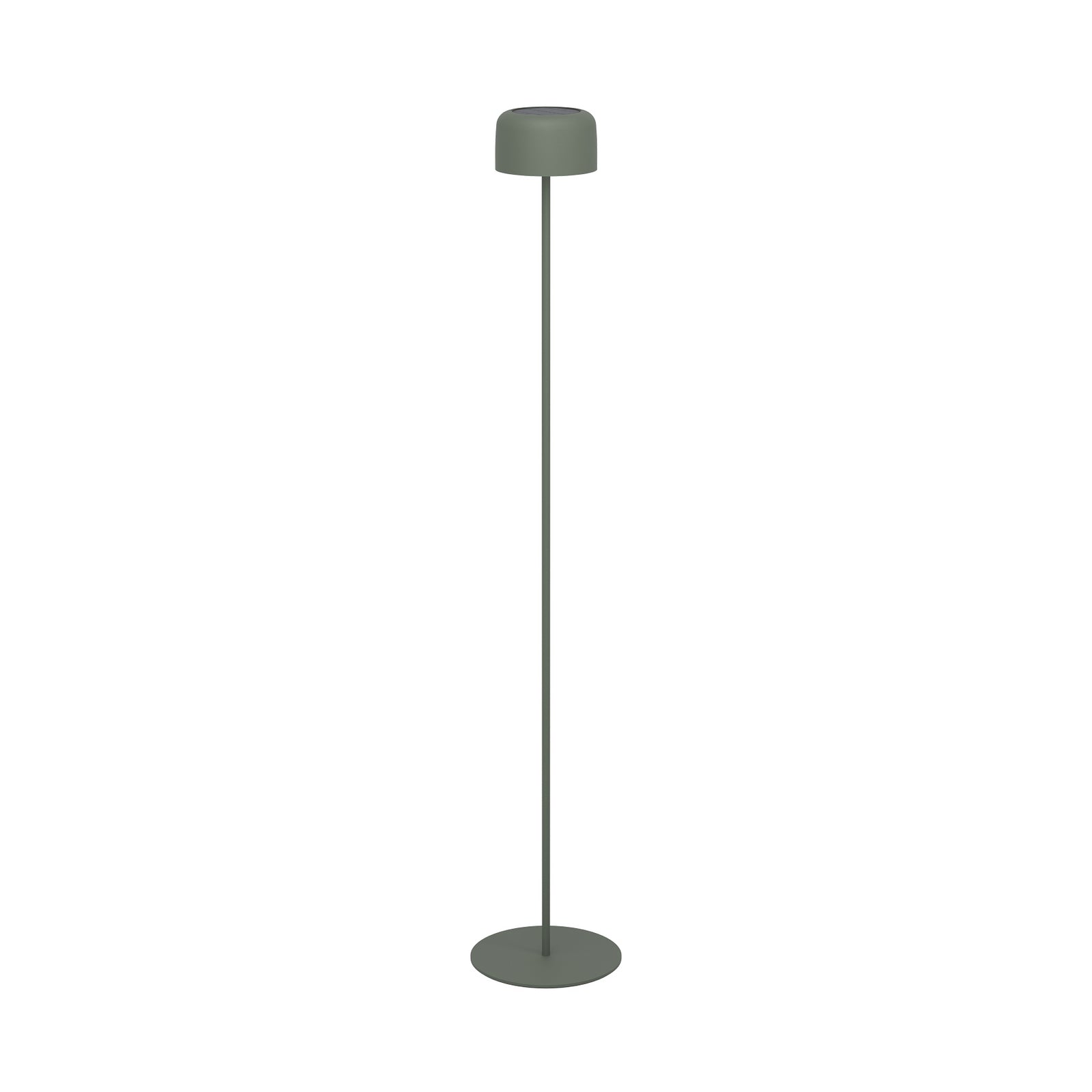 Solcelle-LED-terrasselampe Roccanova-L grønn montert på terrasse