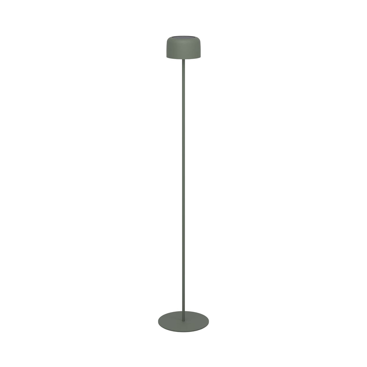 Solcelle-LED-terrasselampe Roccanova-L grønn montert på terrasse