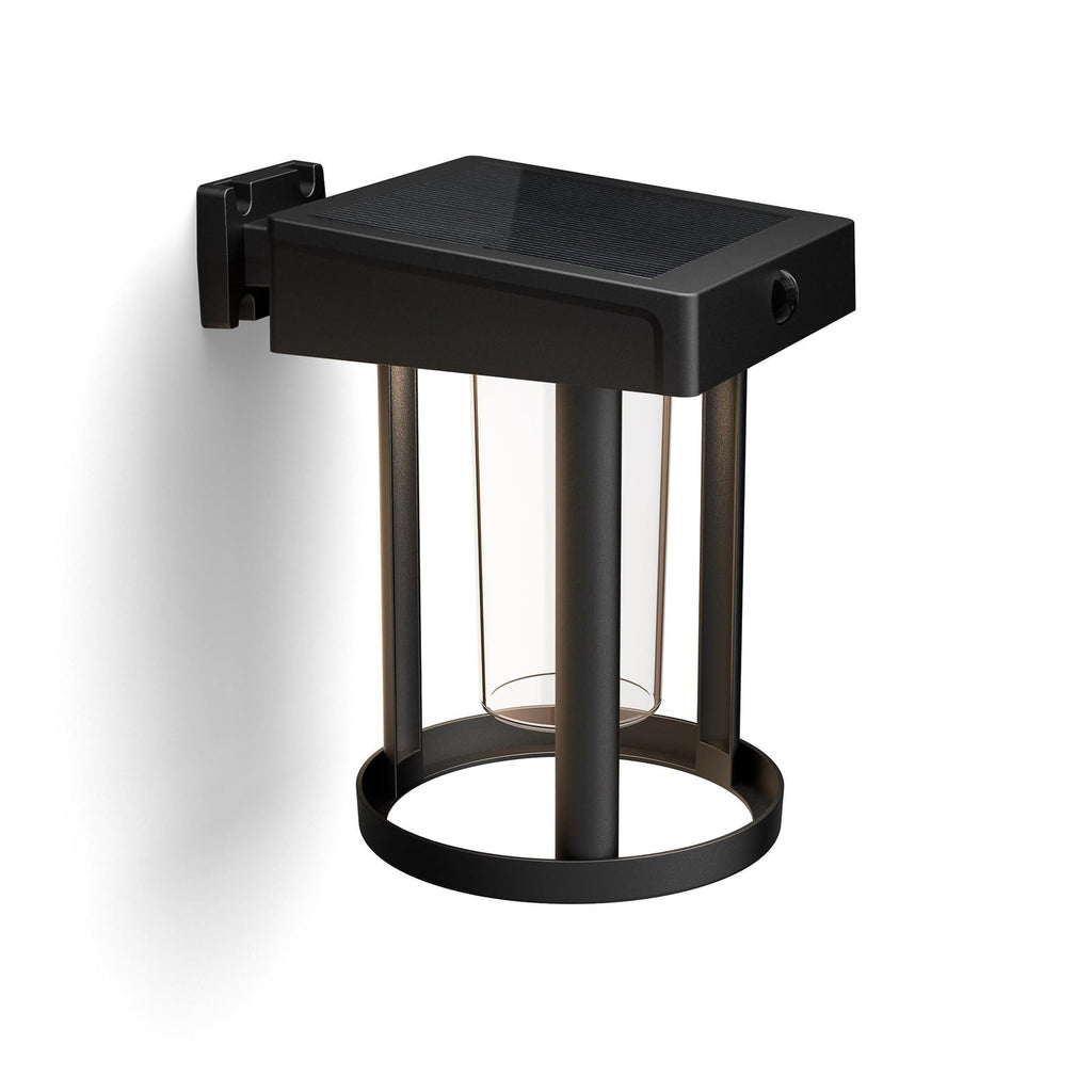 Solcelle utevegglampe Camill med bevegelsessensor IP44 bakside