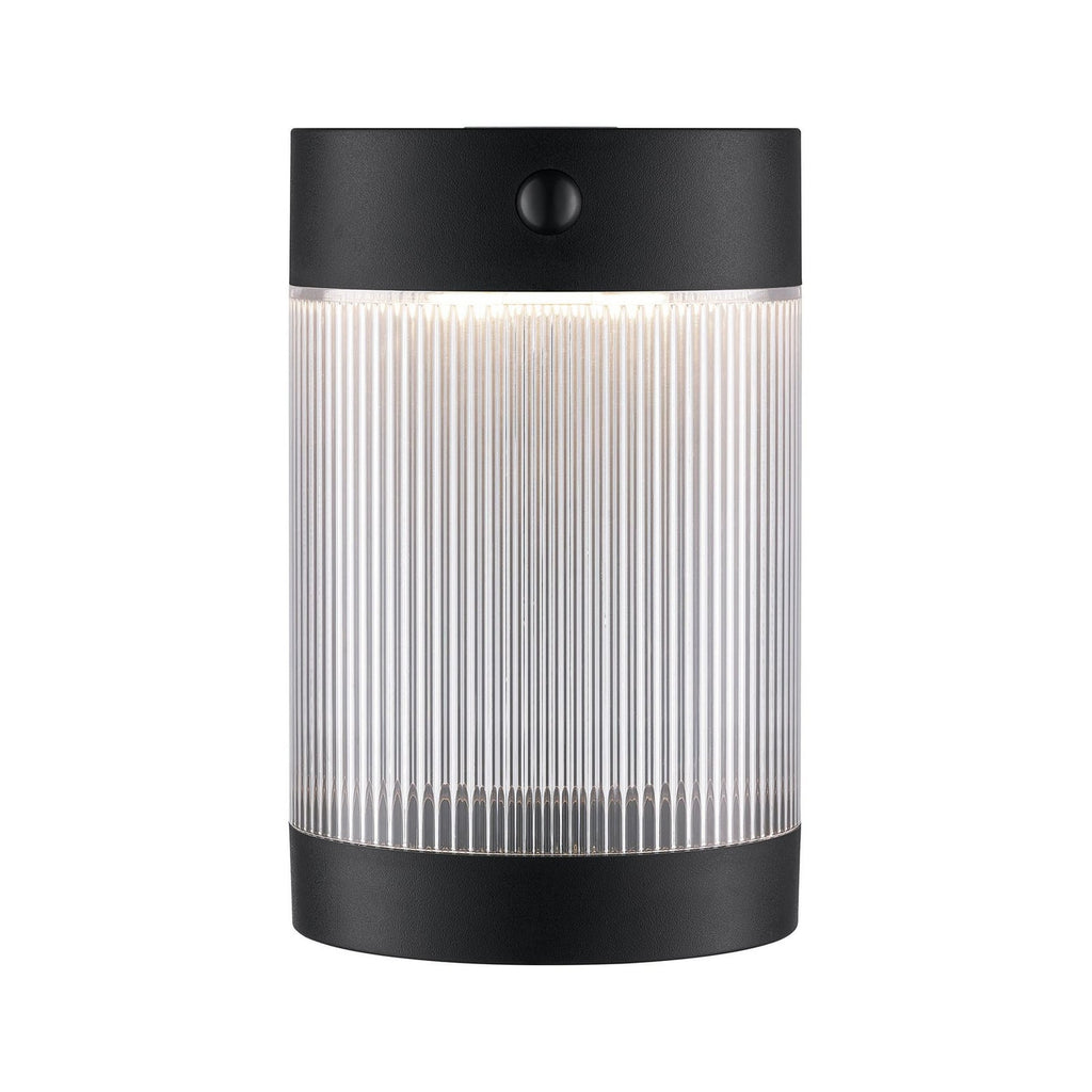 Solcelle utevegglampe Coupar med bevegelsessensor svart i nattemodus