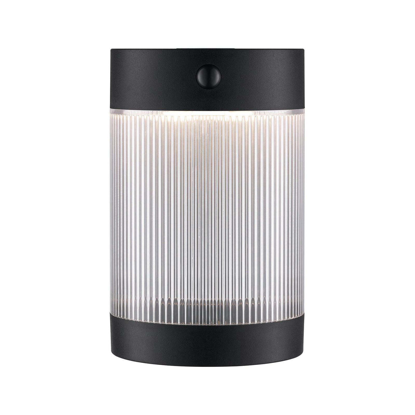 Solcelle utevegglampe Coupar med bevegelsessensor svart i nattemodus
