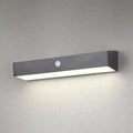 Solcelle utevegglampe Silves med bevegelsessensor svart IP44 forfra
