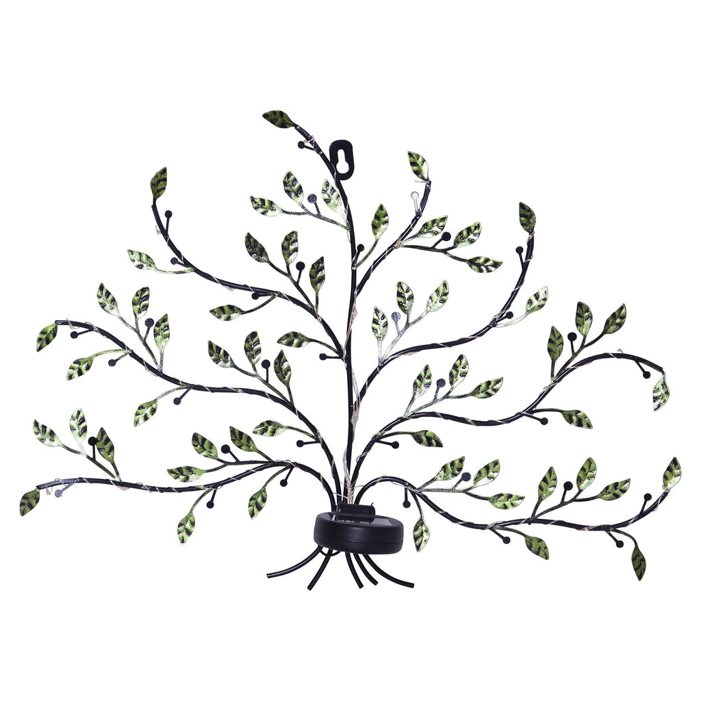 Solcelle vegglampe Tree of Life svart/grønn IP44 bakside