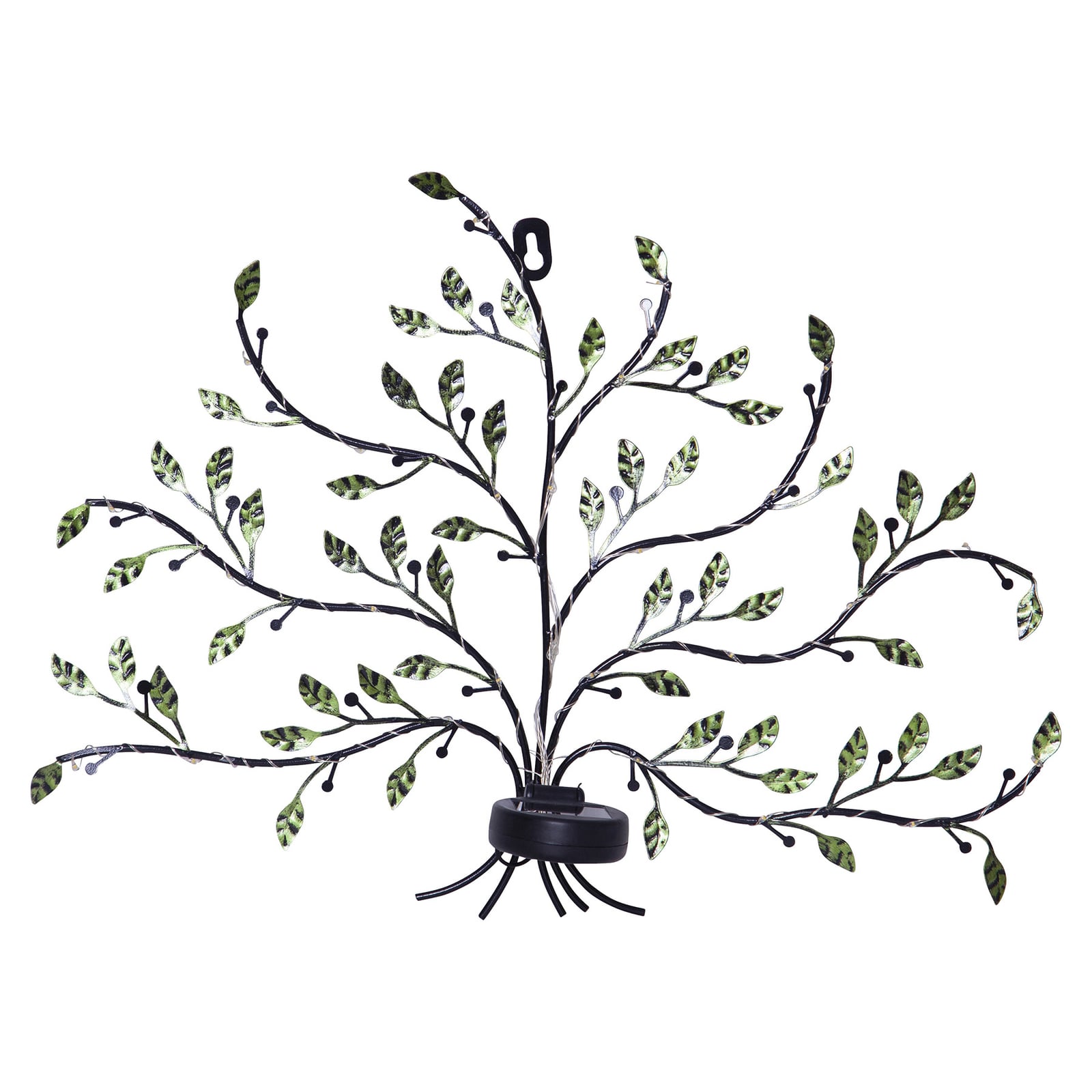 Solcelle vegglampe Tree of Life svart/grønn IP44 bakside