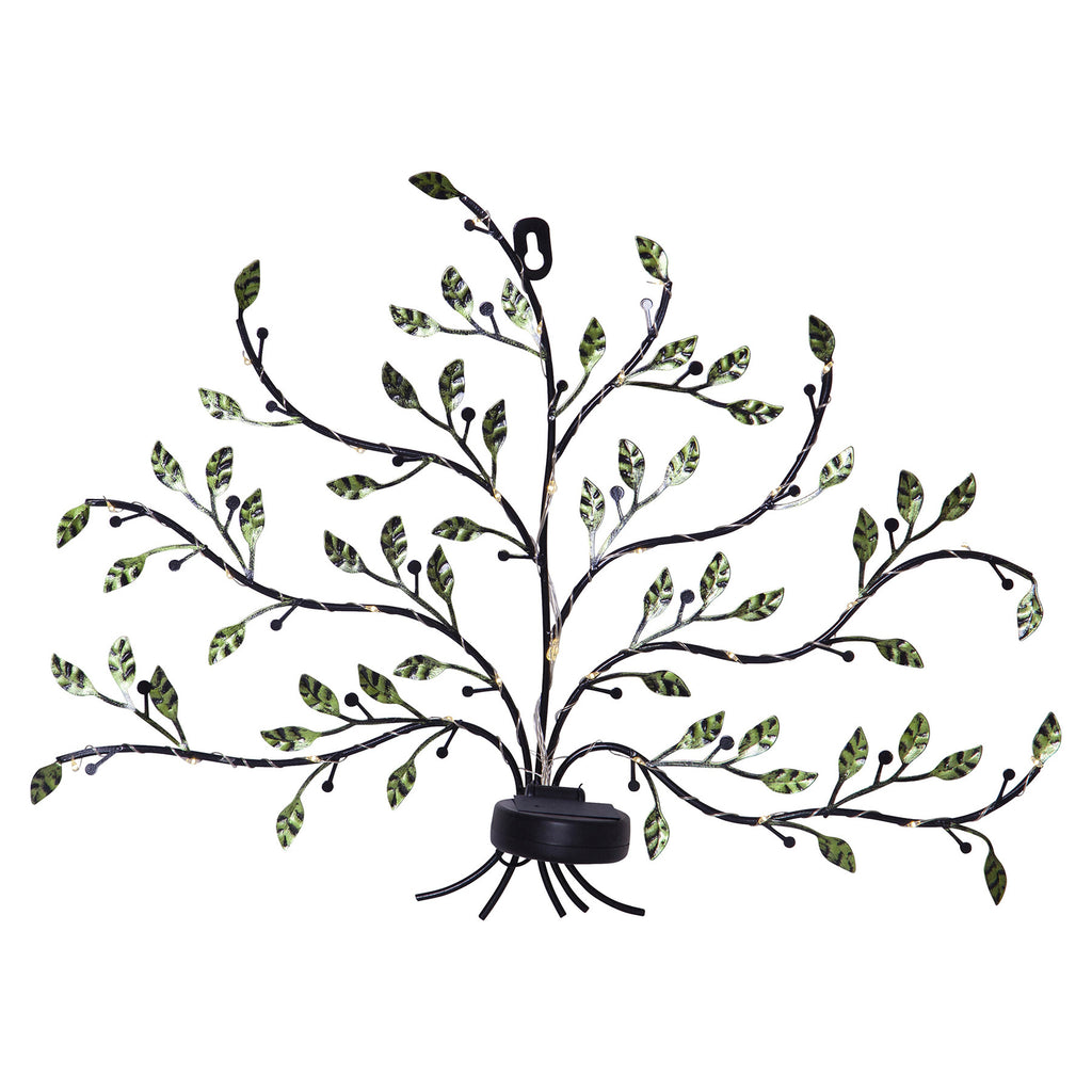 Solcelle vegglampe Tree of Life svart/grønn IP44 nærbilde