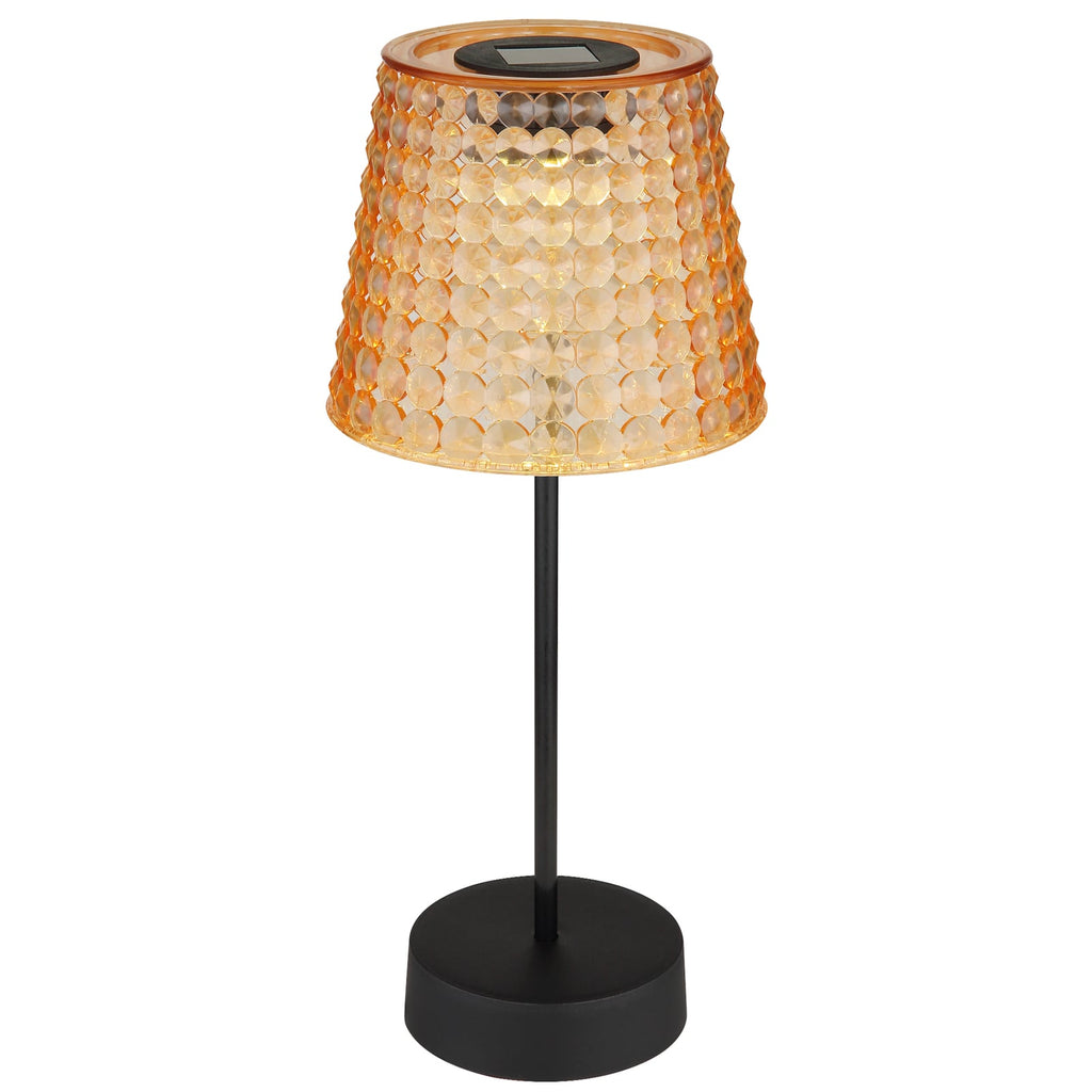 Solcellebordlampe 2-pk svart/amber Ø12,5 cm IP44 - Globo bakside