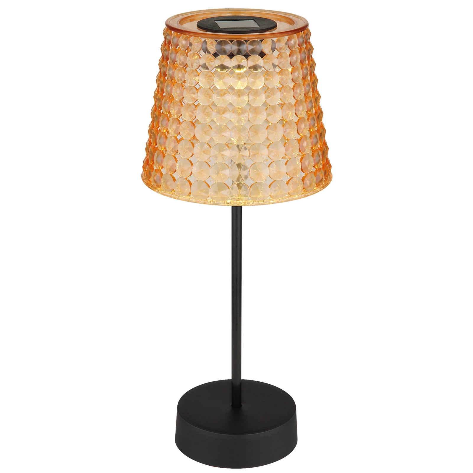 Solcellebordlampe 2-pk svart/amber Ø12,5 cm IP44 - Globo bakside