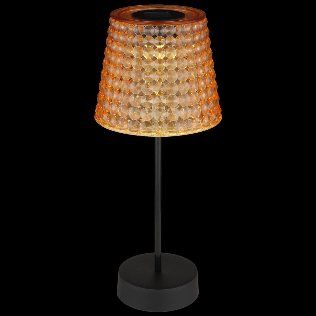 Solcellebordlampe 2-pk svart/amber Ø12,5 cm IP44 - Globo detalj