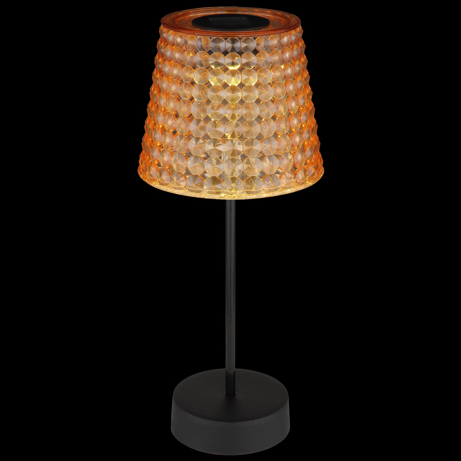 Solcellebordlampe 2-pk svart/amber Ø12,5 cm IP44 - Globo detalj