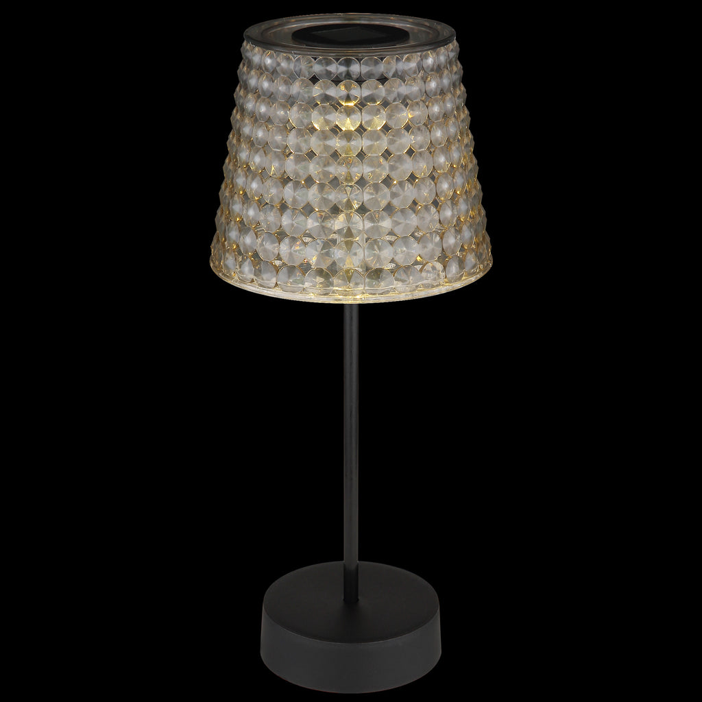 Detalj av Solcellebordlampe 2-pk svart/røykgrå Ø12,5 cm IP44