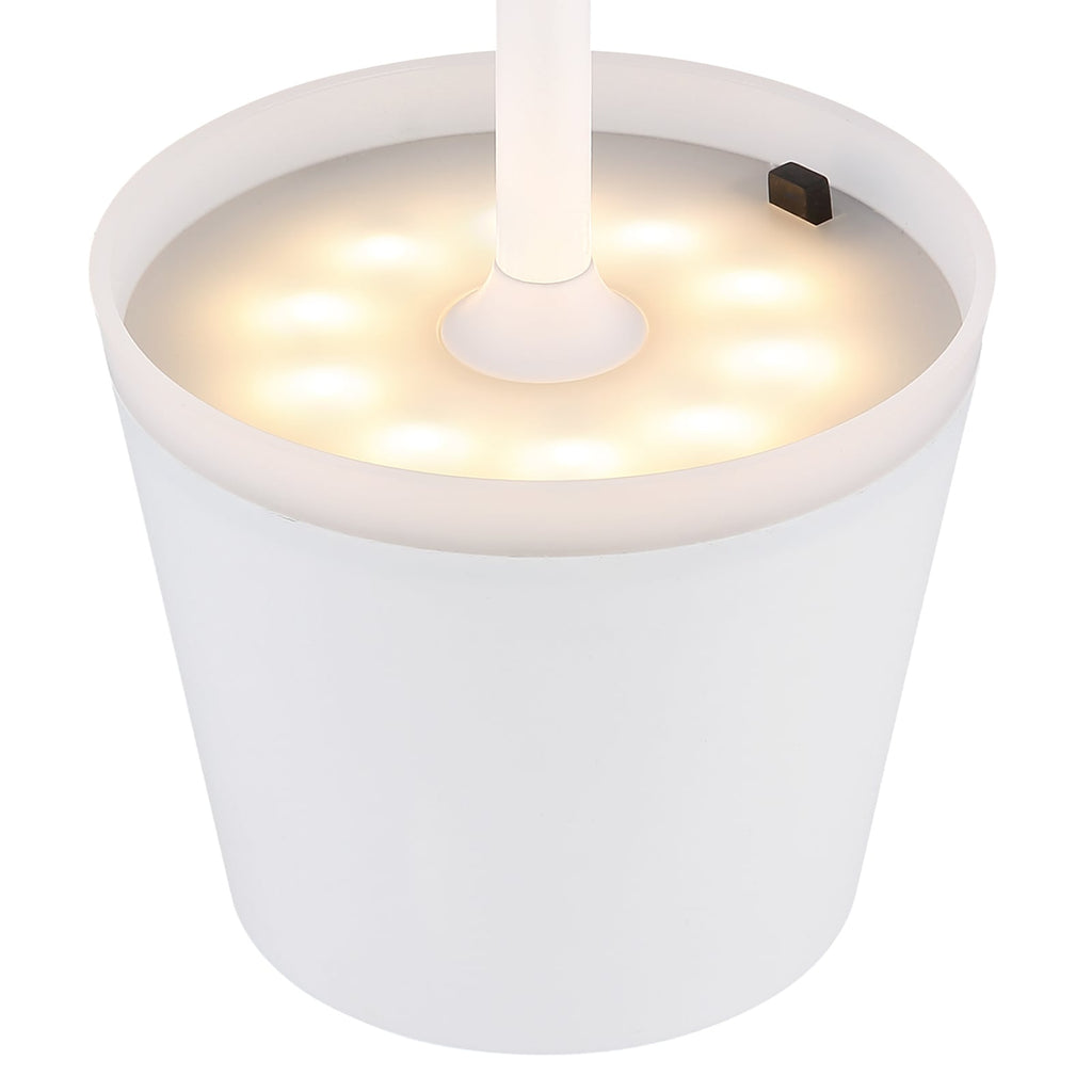 Solcellebordlampe 36637 hvit metall/plast Ø11 cm detalj