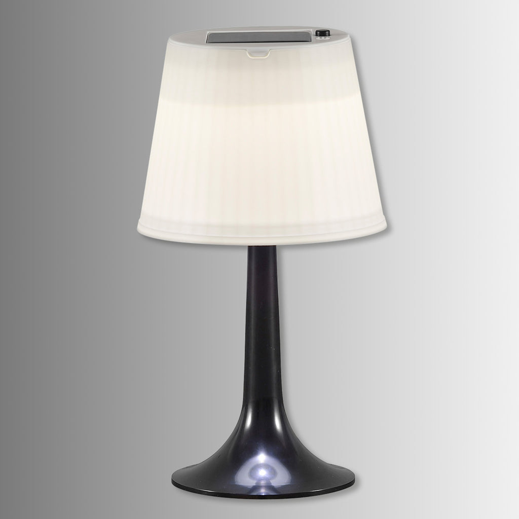 Solcellebordlampe Assisi Sitra svart IP44 bakside