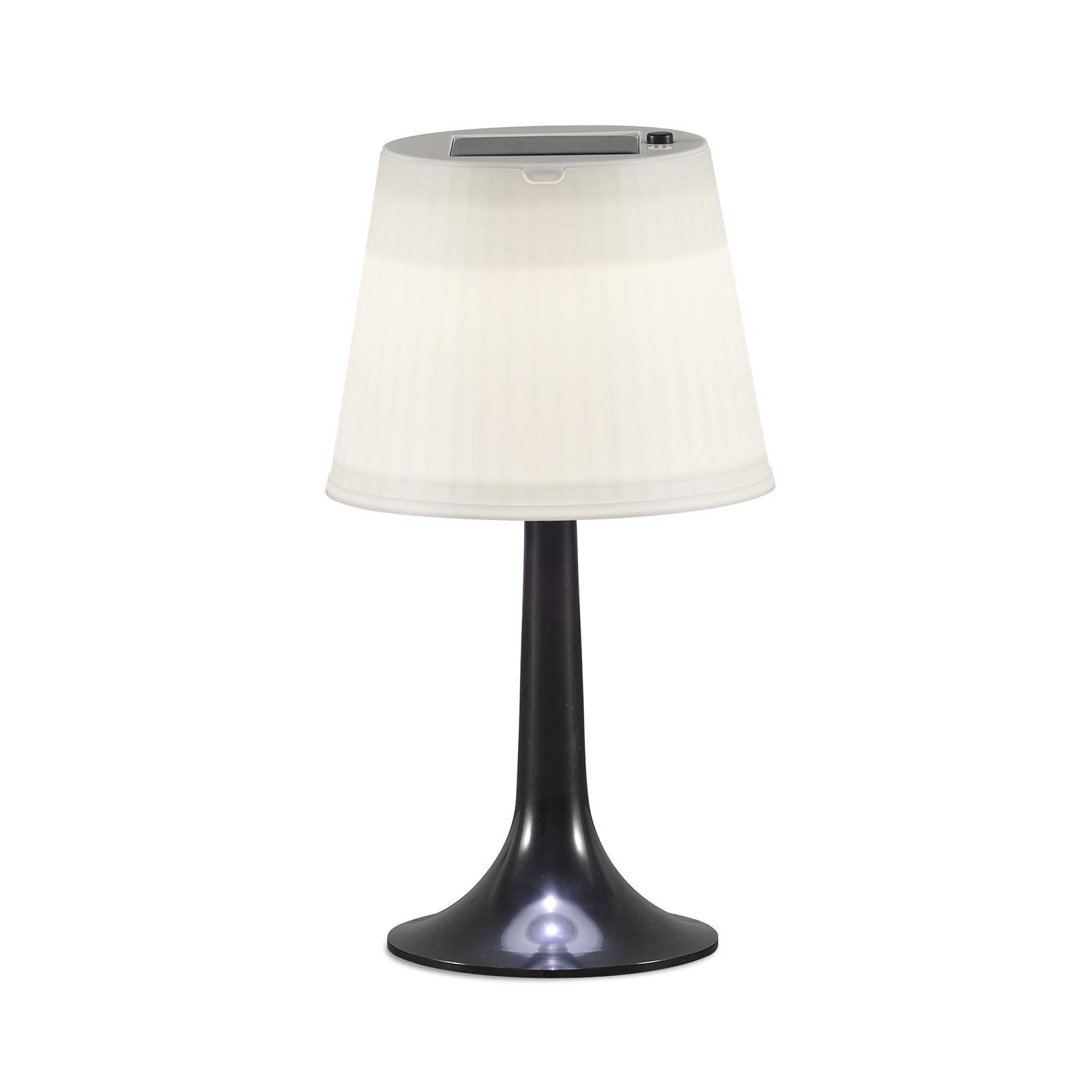Montert solcellebordlampe Assisi Sitra svart IP44 i hage