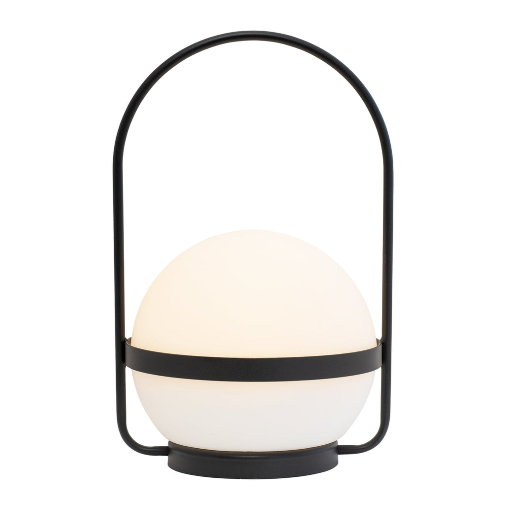 Solcellebordlampe Summer dimbar USB IP44 montert på bord