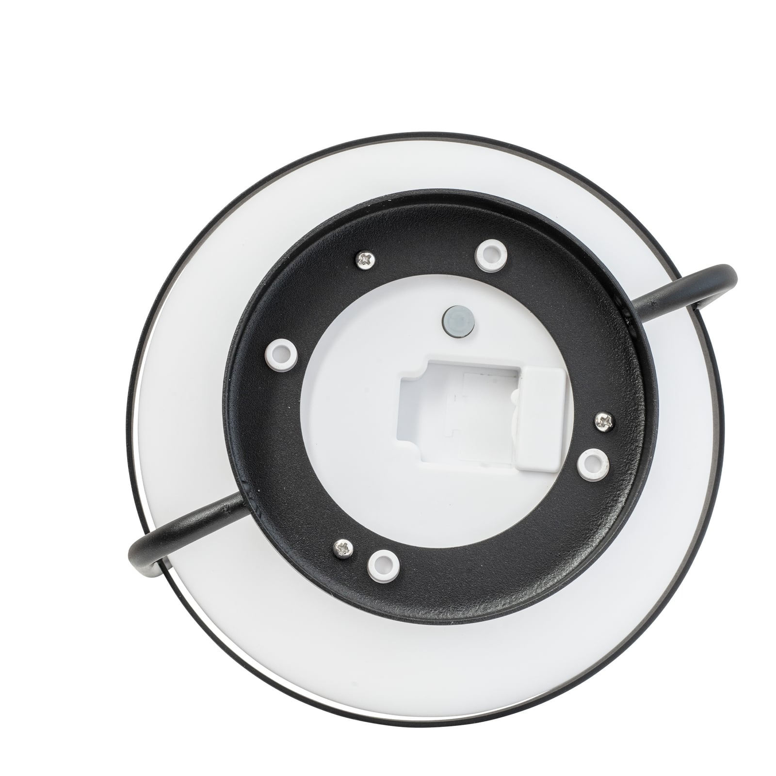 Solcellebordlampe Summer dimbar USB IP44 nærbilde av solcellepanel