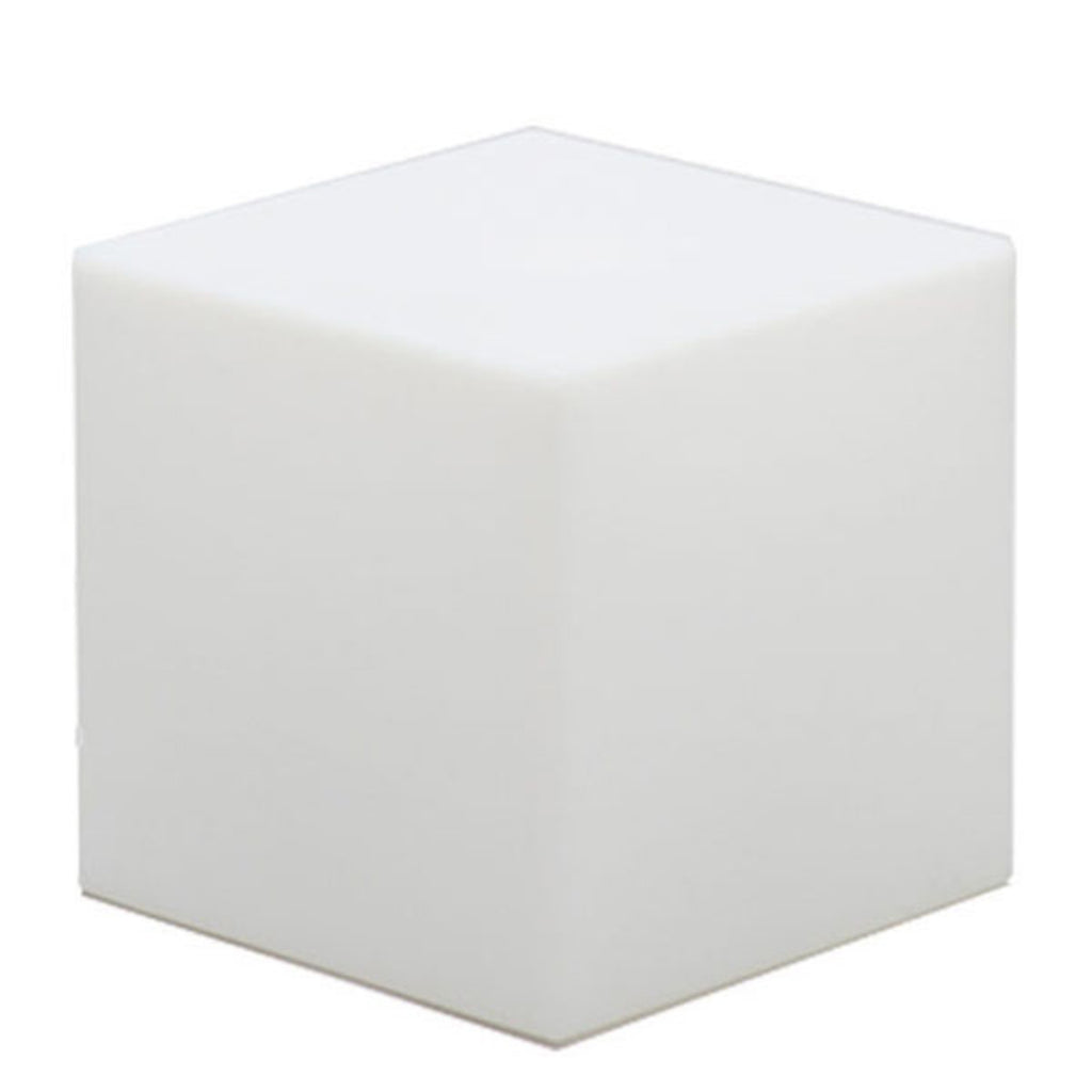 Detalj av Solcellelampe Cuby kube dimbar RGB IP65 32 cm hvit
