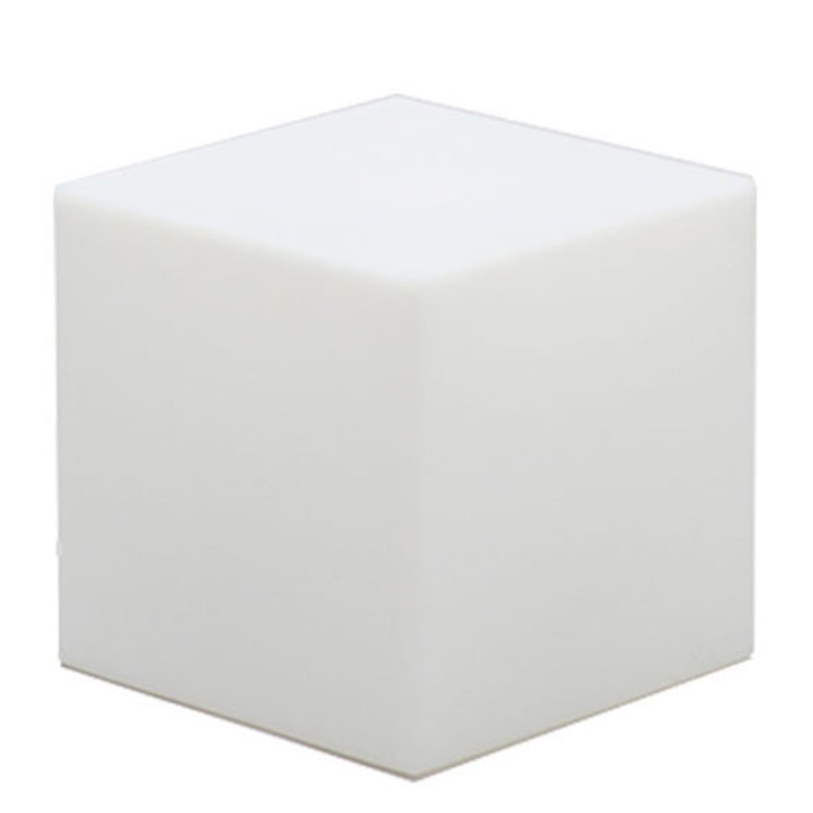 Detalj av Solcellelampe Cuby kube dimbar RGB IP65 32 cm hvit